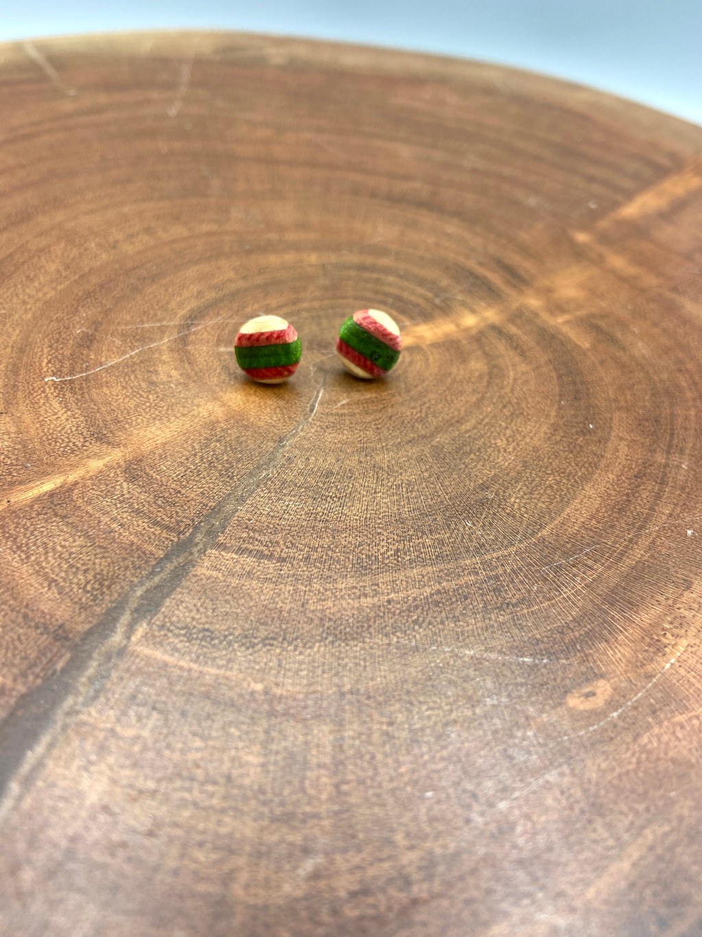 Mahogany Circle Studs