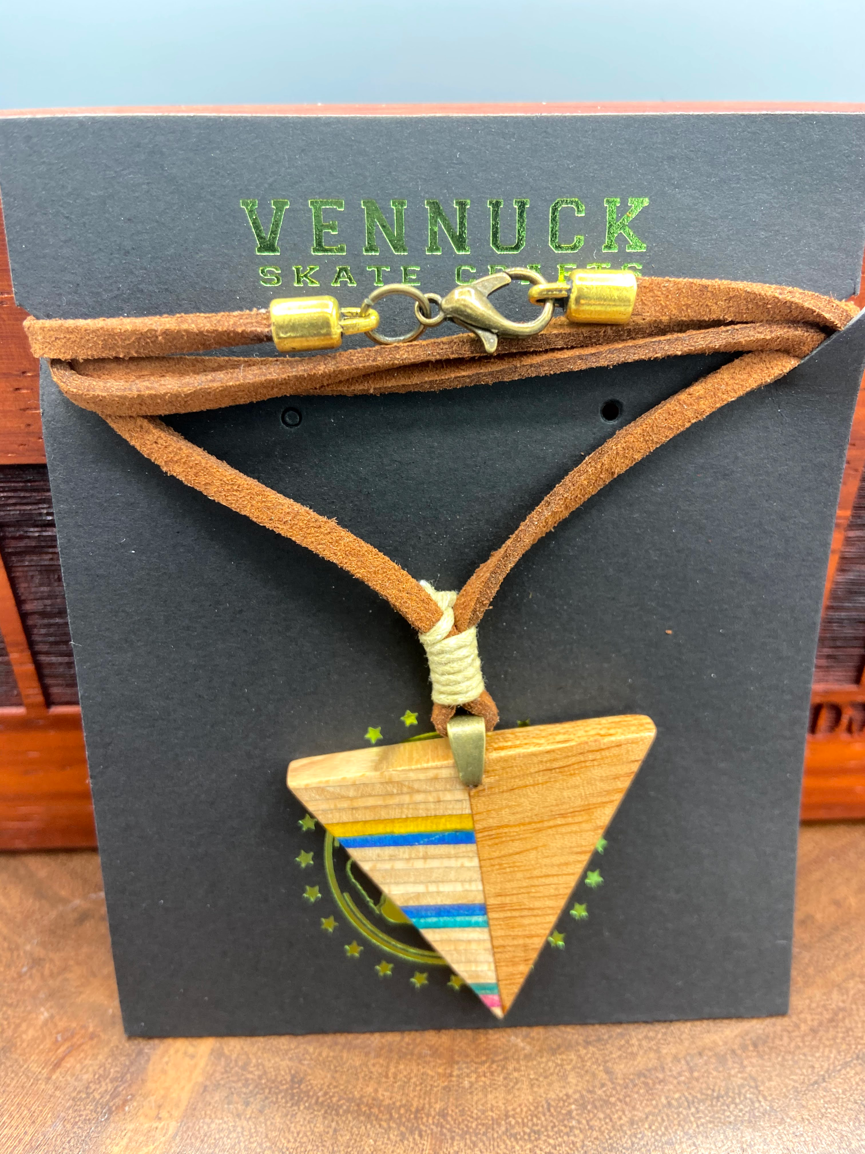 Wooden Triangle Necklace