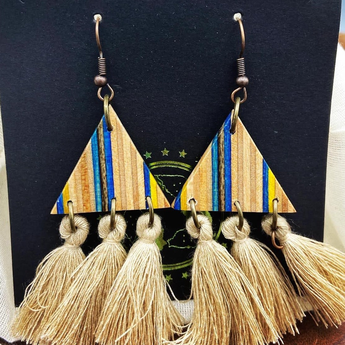 Triangle Tassel earrings