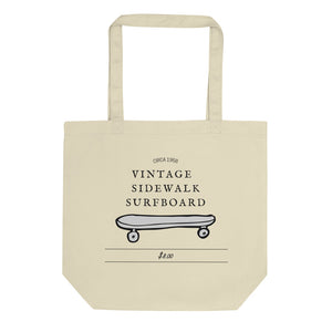 Vintage Sidewalk Surfboard- Eco Tote Bag